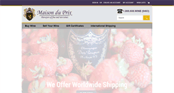 Desktop Screenshot of maisonduprixwines.com